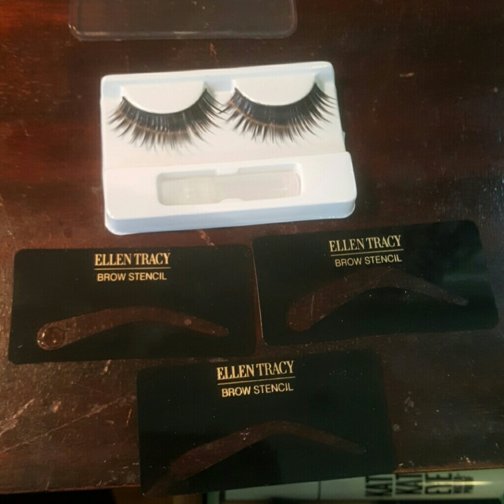 Eyelashes and brow stencils.